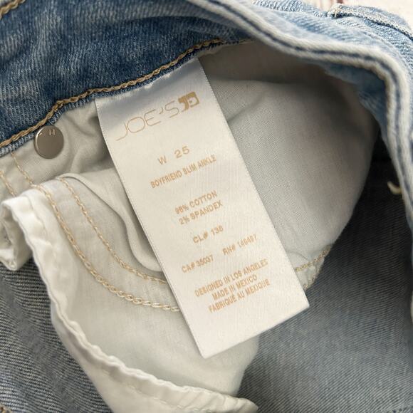 JOES JEANS Boyfriend Slim Ankle Distressed Jeans Sz 25 0 - Picture 5 of 5